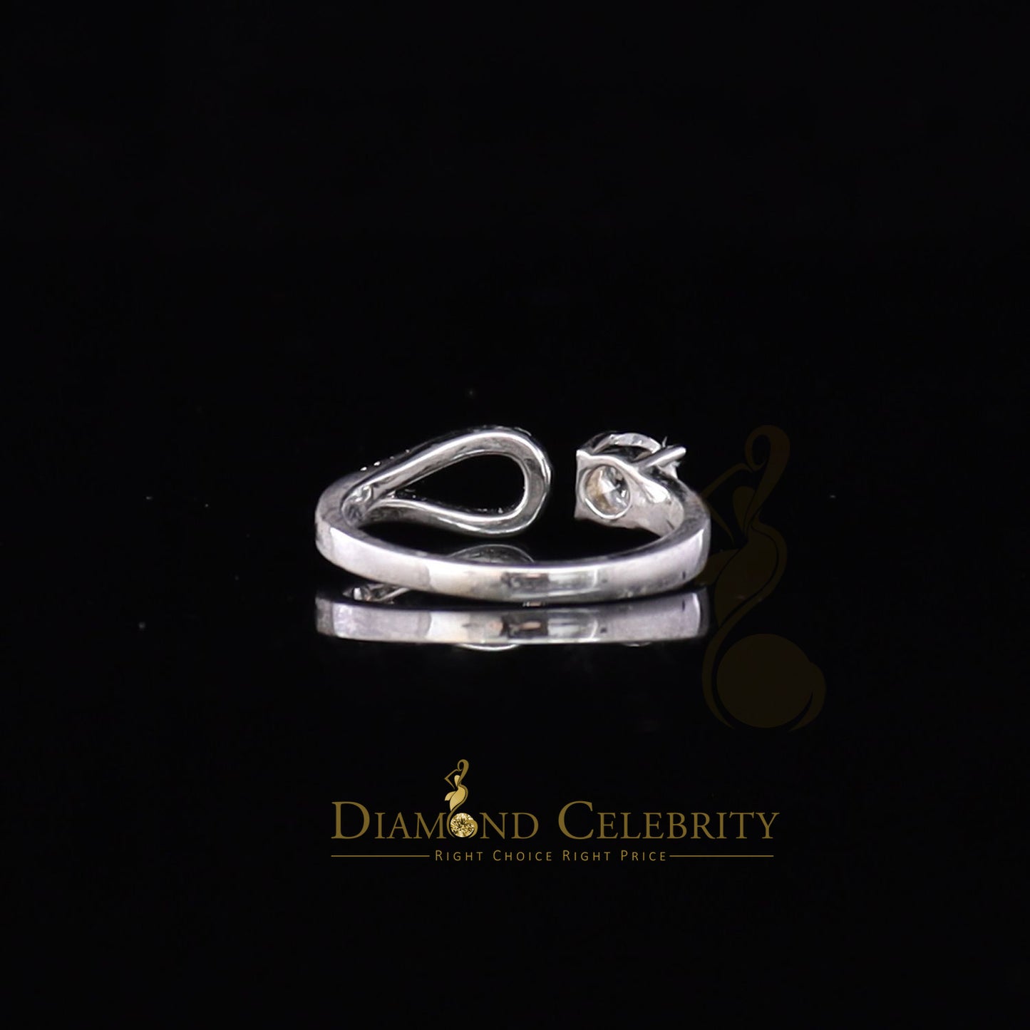 DiamondCelebritees 925 Sterling White Silver 1.00ct Cubic Zirconia Engagement Womens Ring Size 7