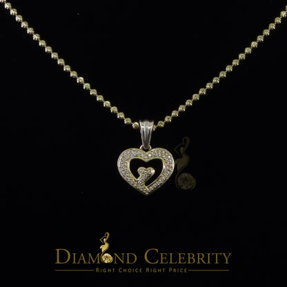DiamondCelebritees Promising Yellow Sterling Silver Heart Pendant with 2.38 Grams w/ Cubic Zirconia