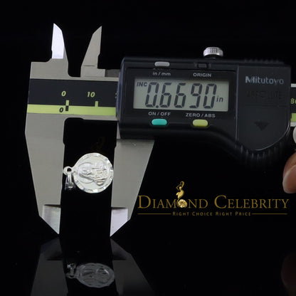 DiamondCelebritees 925 Sterling Silver Double Side Lady Guadalupe Men's/Women's Pendant Religious