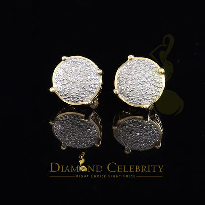 DiamondCelebritees 0.25ct Diamond 925 Sterling Silver Yellow For Men's/Women's Stud Round Earrings