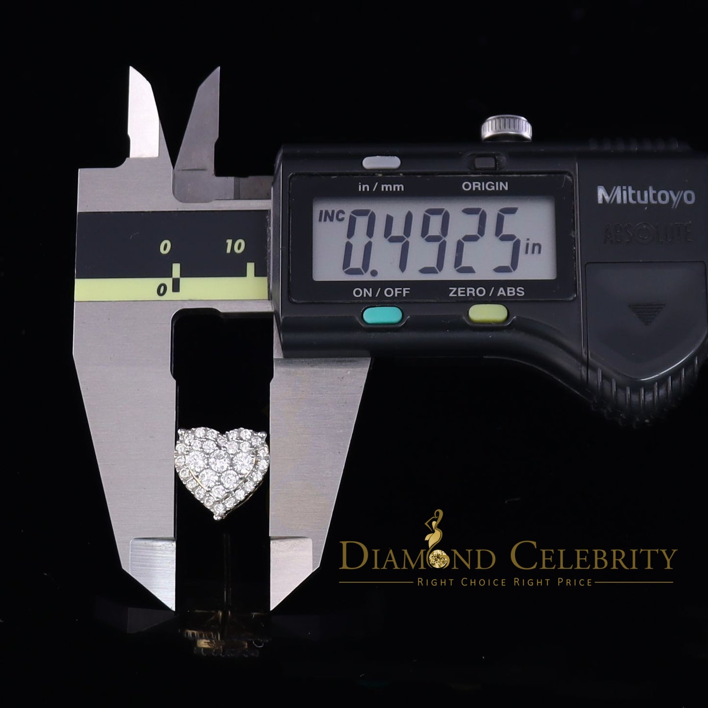 DiamondCelebritees  925 Sterling Yellow Silver 2.68ct Cubic Zirconia Heart Women's Stud Earrings