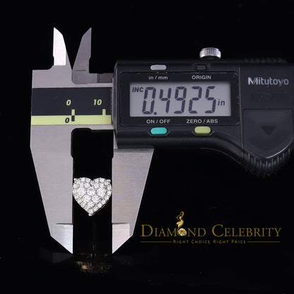 DiamondCelebritees  925 Sterling Yellow Silver 2.68ct Cubic Zirconia Heart Women's Stud Earrings