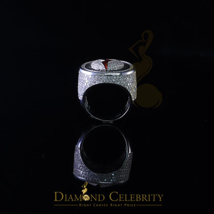 DiamondCelebritees 11.64ct Cubic Zirconia White silver Broken Heart Band Cocktail Ring Size 10.5