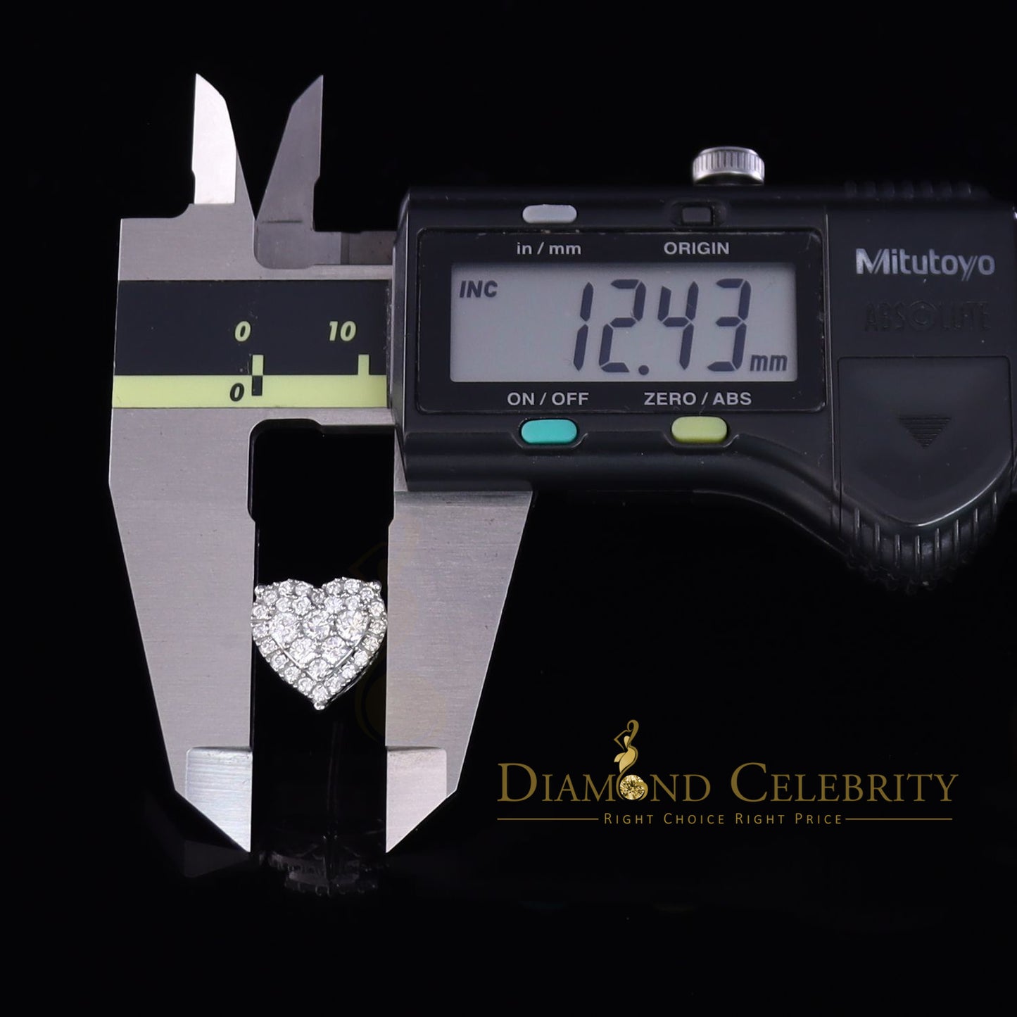 DiamondCelebritees  925 White Sterling Silver 2.68ct Cubic Zirconia Heart Women's Stud Earrings