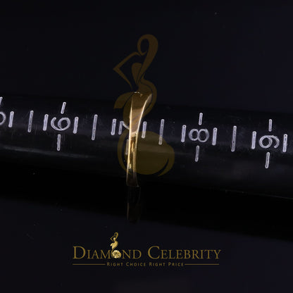 DiamondCelebritees 0.10CT Real Diamond 925 Sterling Yellow Silver Style Square Womens Ring Size 7