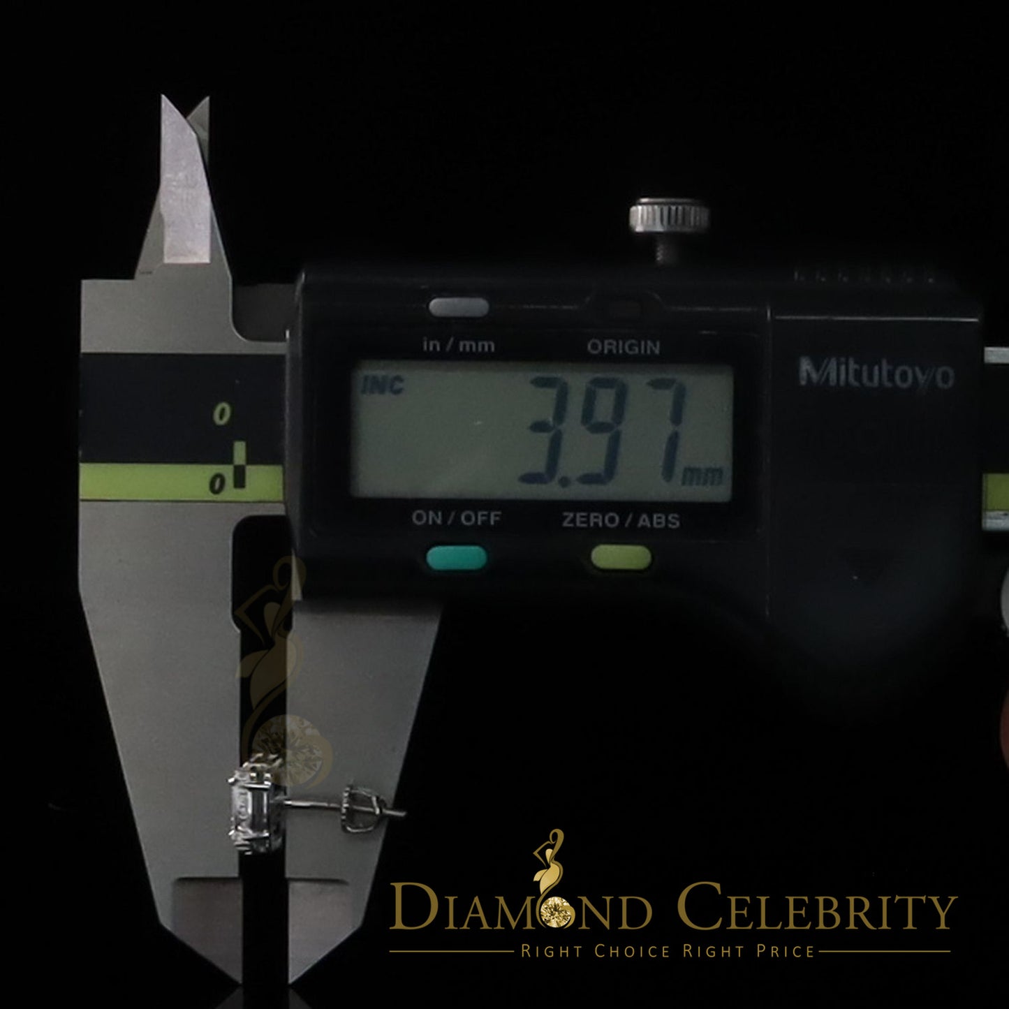 DiamondCelebritees 0.25ct Diamond 925 Sterling Silver White Square Earring For Men's / Women's