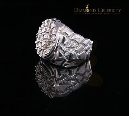 DiamondCelebritees 0.30CT Real Diamond Men's 925 Sterling Silver White Ring Size 8 Antique Design