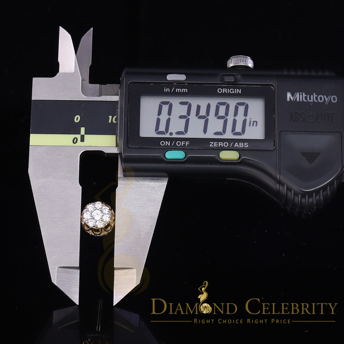 DiamondCelebritees  1.14ct Cubic Zirconia 925 Yellow Silver Women's & Men's Hip Hop Flower Earrings