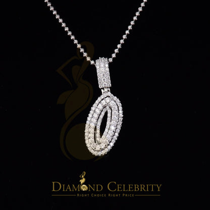 DiamondCelebritees Promise Numeric Number '1' Sterling Silver Pendant White Cubic Zirconia Stone
