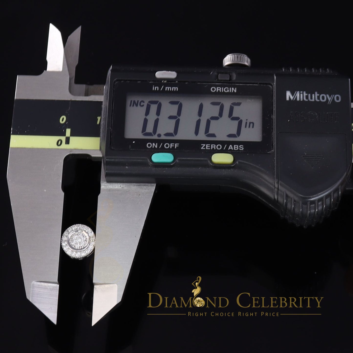 Aretes Para Hombre 925 White Silver Women's 0.5ct Moissanite Round Earrings