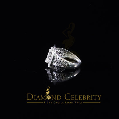 DiamondCelebritees White Virgin Merry CZ 925 Sterling Silver Horse Shoe Shape Women's Religious Ring SZ 8.5