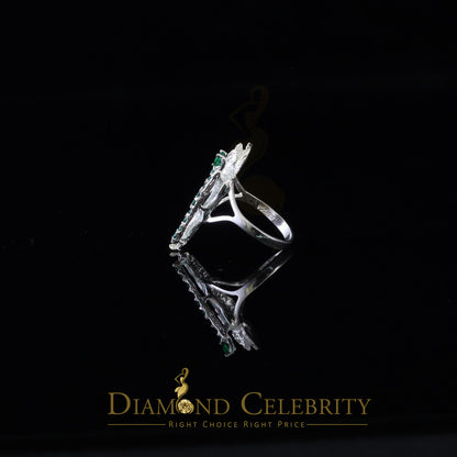 DiamondCelebritees Religious White 925 Sterling Silver Cubic Zirconia St.Jude Women's Ring Size 8.5