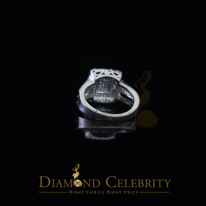 DiamondCelebritees 0.75CT Cubic Zirconia Sterling White Silver Round Engagement Women's Ring Size 7