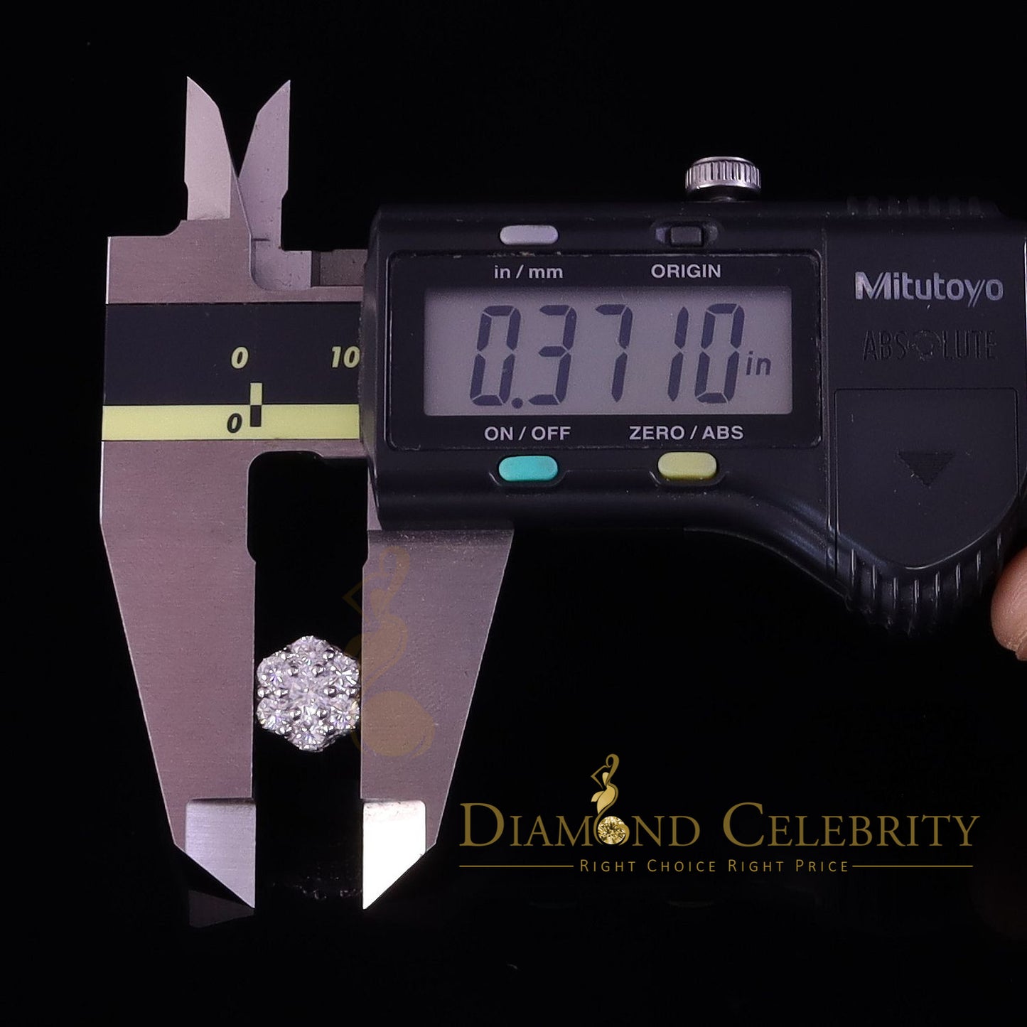 DiamondCelebritees  2.00ct Cubic Zirconia 925 White Silver Sterling Hip Hop Floral Women's Earrings