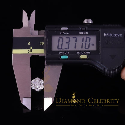 DiamondCelebritees  2.00ct Cubic Zirconia 925 White Silver Sterling Hip Hop Floral Women's Earrings