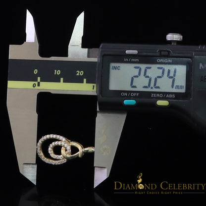 DiamondCelebritees Yellow Sterling Silver Attractive Charm FASHION Pendant 2.64ct Cubic Zirconia