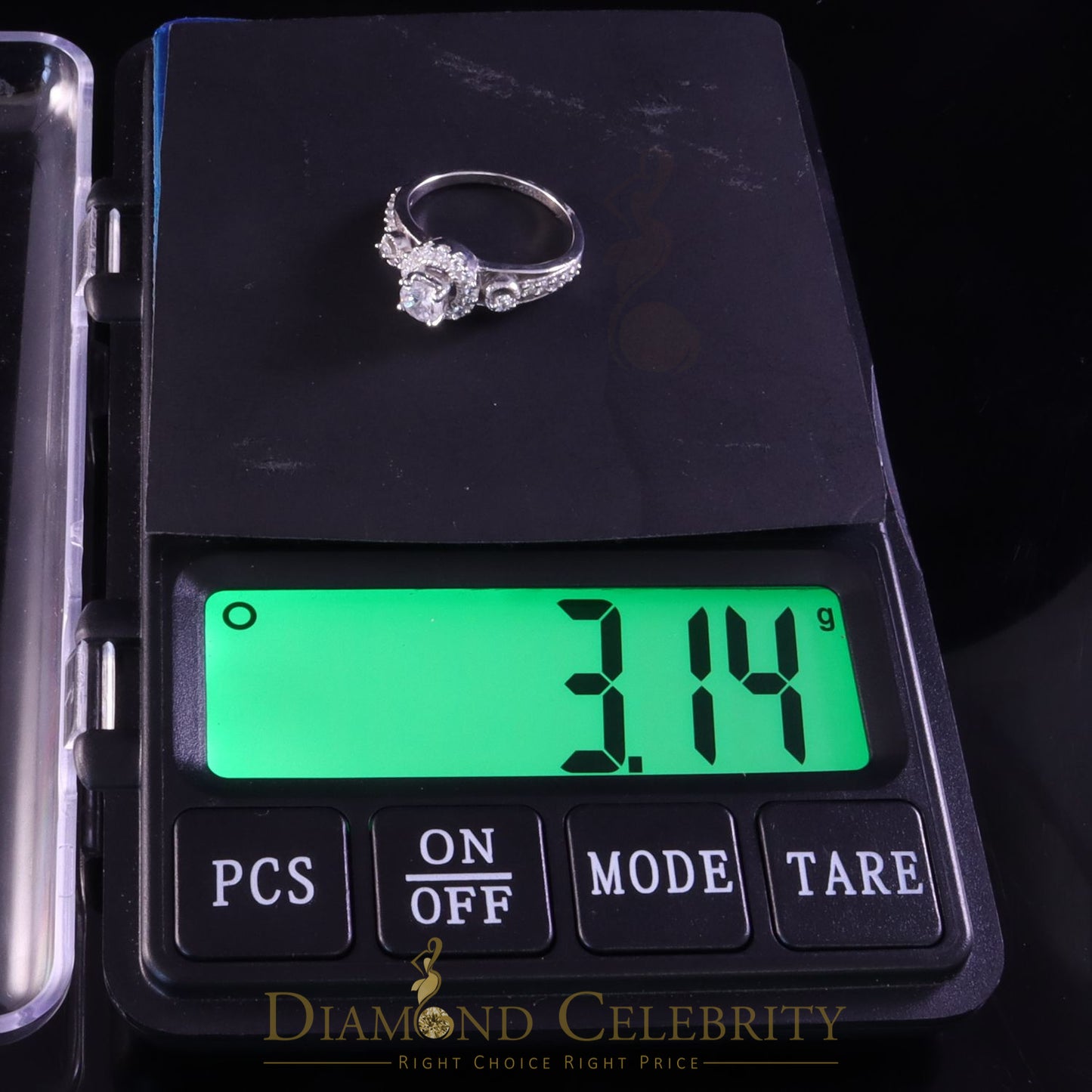 DiamondCelebritees 1.31ct Cubic Zirconia 925 White Sterling Silver Women Engagement Rings Size 7