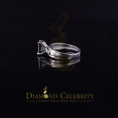 DiamondCelebritees 925 Sterling Silver White Real 0.33ct Princess Diamonds Square Ring Size 7