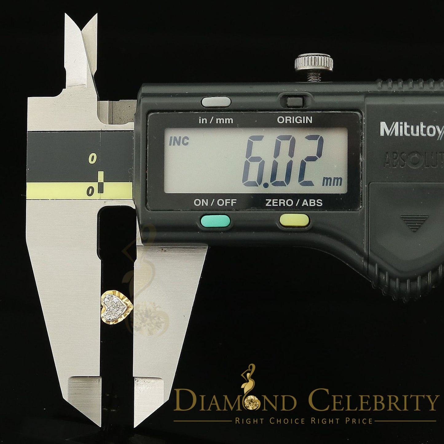 DiamondCelebritees Aretes Para Hombre Heart 925 Yellow Silver 0.10ct Diamond Women & Men Earrings