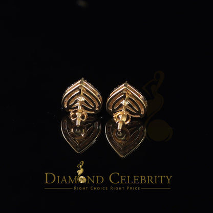 DiamondCelebritees 1.50ct Moissanite Yellow 925 Sterling Silver Women's Heart Shape Nugget Earrings