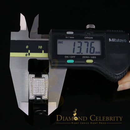 DiamondCelebritees White 925 Silver 0.85ct Cubic Zirconia Engagement Rectangle Men Rings Size10