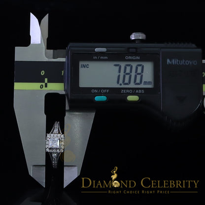 DiamondCelebritees 1.0CT 925 Sterling Silver White Ladies Ring Cubic Zirconia Ring Size 7