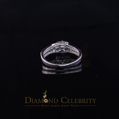 DiamondCelebritees 1.03ct Cubic Zirconia Sterling White Silver Square Bridal Womens style Ring Sz 7