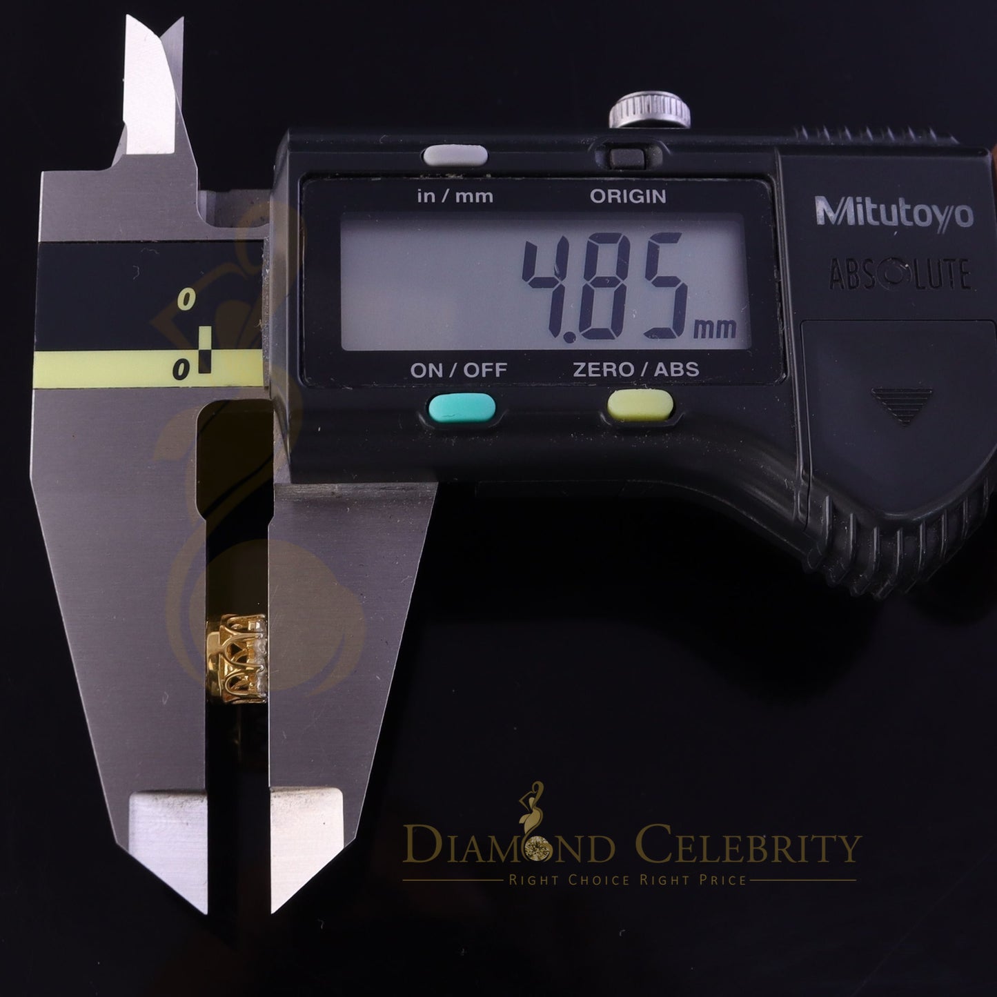 DiamondCelebritees  Yellow 925 Silver Cubic 0.14ct Zirconia Women's & Men's Hip Hop Flower Earrings