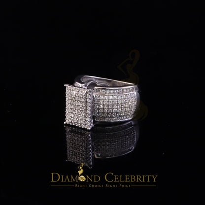 DiamondCelebritees Diamond Celbrity 2.03ct Cubic Zirconia White Silver Womens Square Ring Size 7