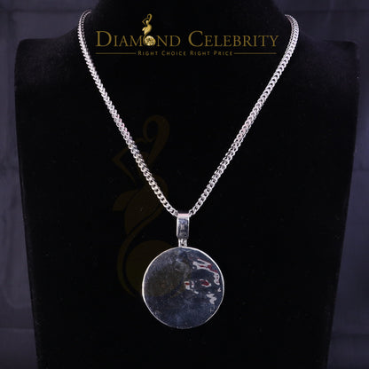 Diamondcelebritees  Gamble W/2.00ct Moissanite White 925 Silver Lucky 777 W/Dice Horse Shoes Pendant