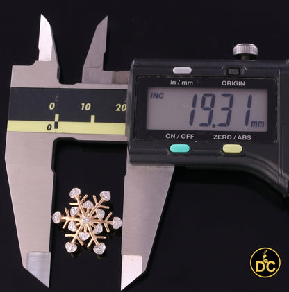 DiamondCelebritees  925 Sterling Silver Genuine 0.01ct Diamond Snowflake Cluster Pendant Necklace