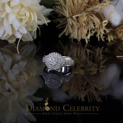 DiamondCelebritees White Cubic Zirconia 5.20ct Hip Hop Rapper Engagement Rings For Men Size 10
