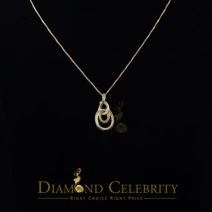 DiamondCelebritees Yellow Sterling Silver Attractive Charm FASHION Pendant 2.64ct Cubic Zirconia