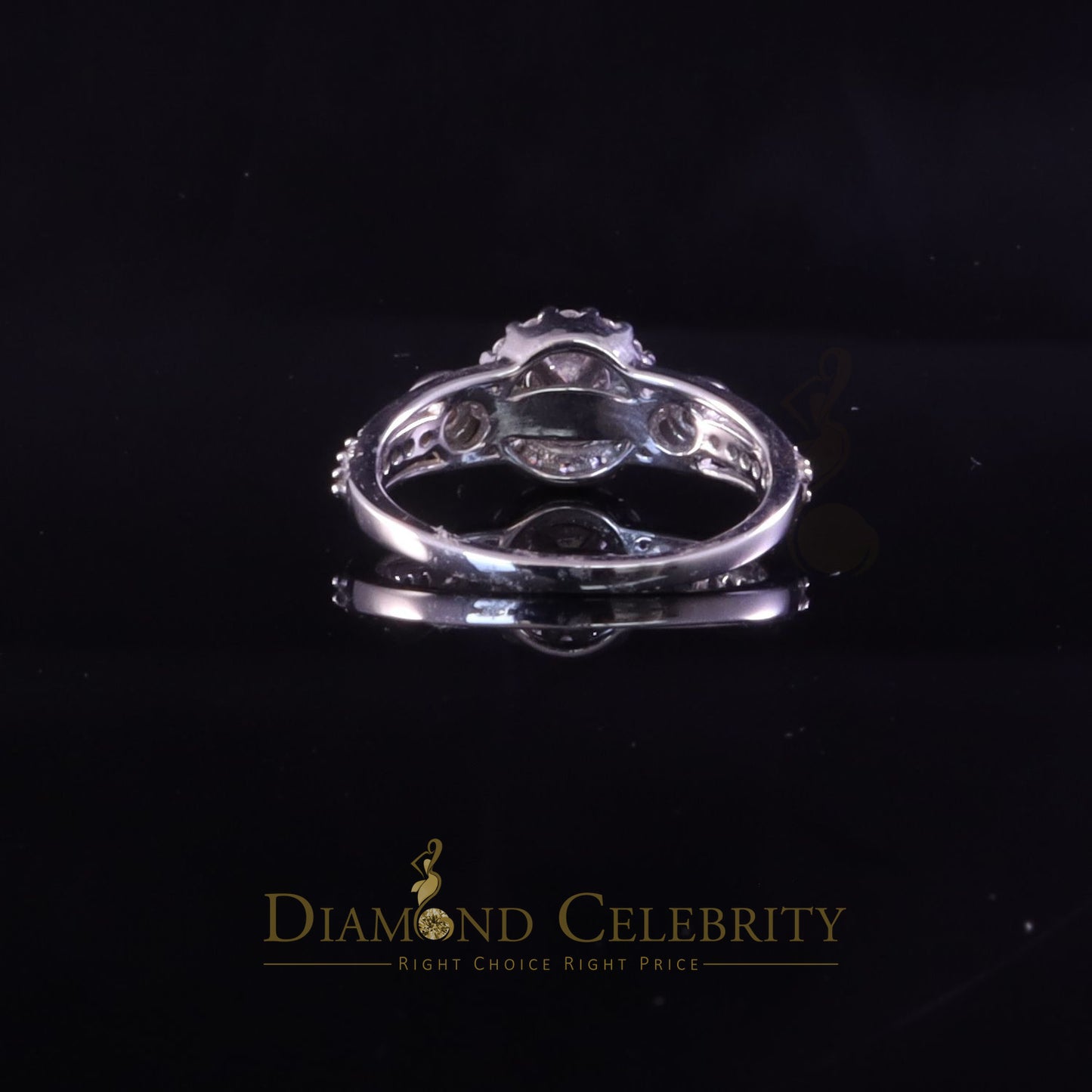 DiamondCelebritees 1.31ct Cubic Zirconia 925 White Sterling Silver Women Engagement Rings Size 7