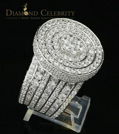 DiamondCelebritees 925 Sterling White Silver Cubic Zirconia 25.0ct Engagement Band Rings Men Size12