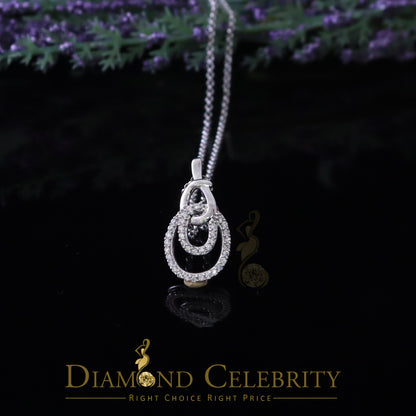 DiamondCelebritees White Sterling Silver Attractive Charm FASHION Pendant 2.64ct Cubic Zirconia