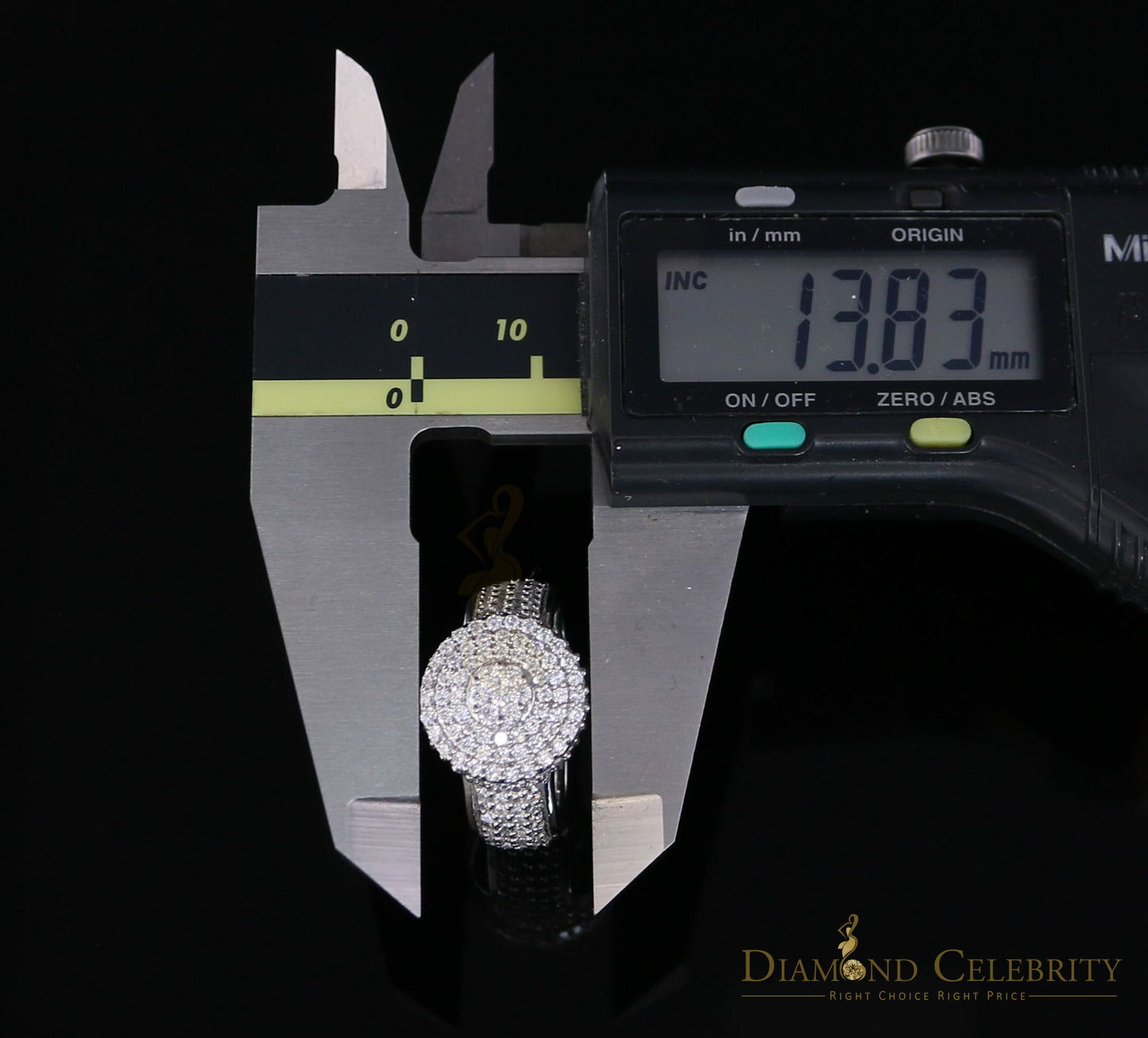 DiamondCelebritees Sterling White Silver Round-Shaped 4.75ct Cubic Zirconia Womens Ring Size 7.5