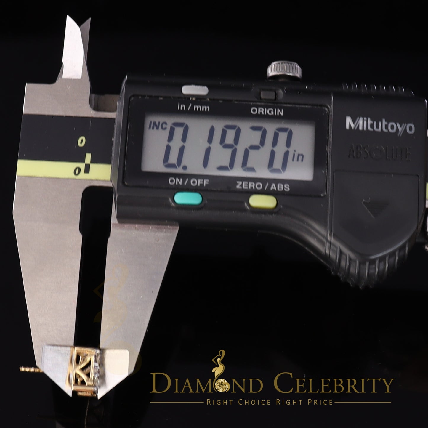 DiamondCelebritees 10K Real Yellow Gold with Real 1.50ct Diamonds Square Stud Earrings