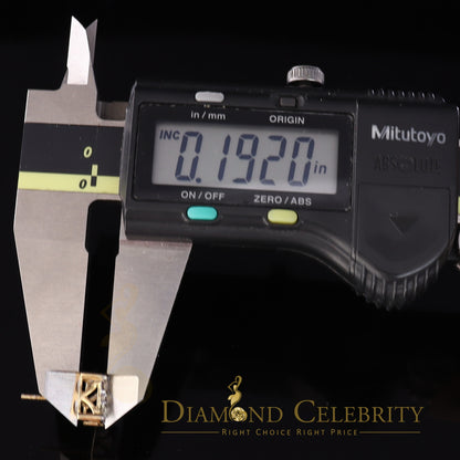 DiamondCelebritees 10K Real Yellow Gold with Real 1.50ct Diamonds Square Stud Earrings