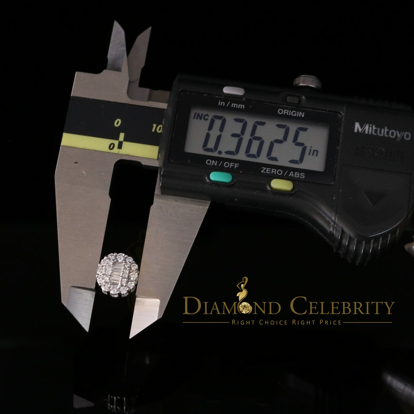 DiamondCelebritees  925 Sterling White Silver 1.98ct Cubic Zirconia Round Women's Stud Earrings