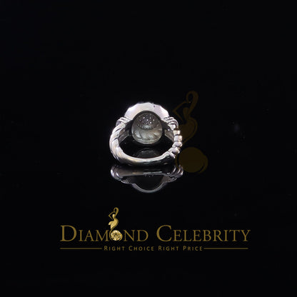 DiamondCelebritees 0.58ct Sterling White Silver Round Shape 925 Cubic Zirconia Womens Ring size 7