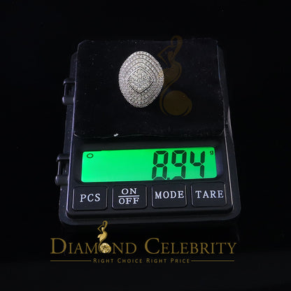 DiamondCelebritees 925 Sterling White Silver With Cubic Zirconia 1.67 ct Cocktail Ring Size 7.5