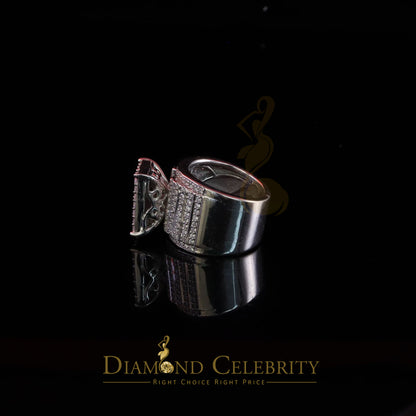 DiamondCelebritees 925 White Sterling Silver CZ 7.00ct Women's Cindarella Ring Size 8