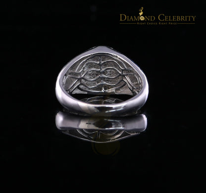 DiamondCelebritees 0.50CT Real Diamond 925 Sterling Silver White Fashion Masonic Men's Ring Size 12