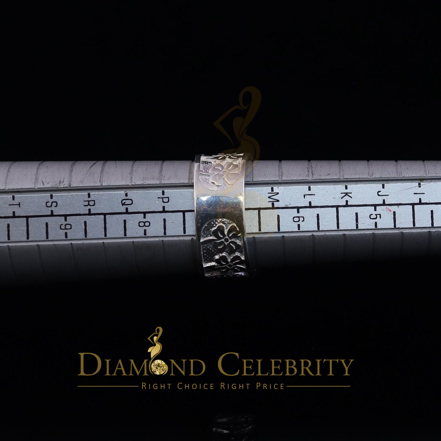 DiamondCelebritees White 925 Sterling Silver Lucky Solid Good Luck Women's Ring SZ 7