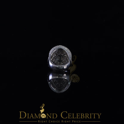 DiamondCelebritees Yellow Sterling Silver11.50ct Cubic Zirconia Men Ring Gift Size from 9.5 to 11.5