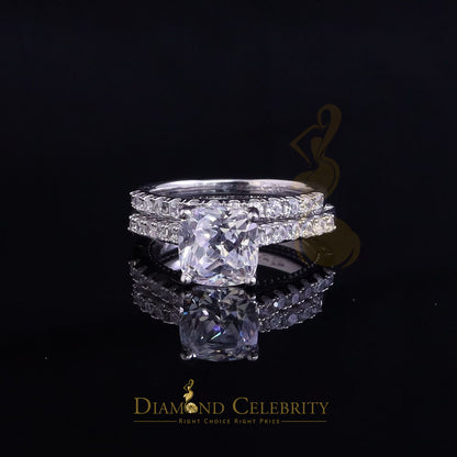 DiamondCelebritees 6.13 ct White Cubic Zirconia 925 Sterling Silver Bridal Fashion Womens Ring SZ 7