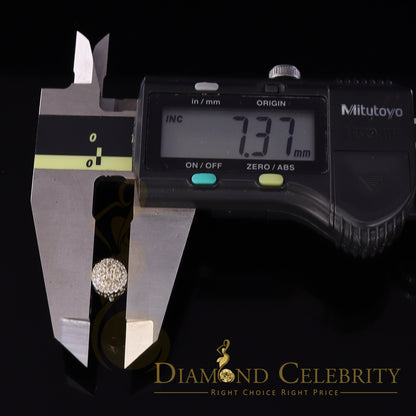 DiamondCelebritees 10K Real White Gold w/ Real 0.50CT Diamond Men's/Women's Stud Round Earring