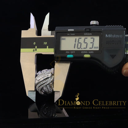 DiamondCelebritees 925 Sterling Silver 3.10ct White Cubic Zirconia Cocktail Women's Ring Size 7.5