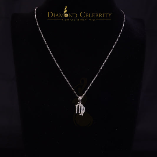 DiamondCelebritees 0.68ct Cubic Zirconia Silver White VIRGO SEPTEMBER Month Pendant Men & Women